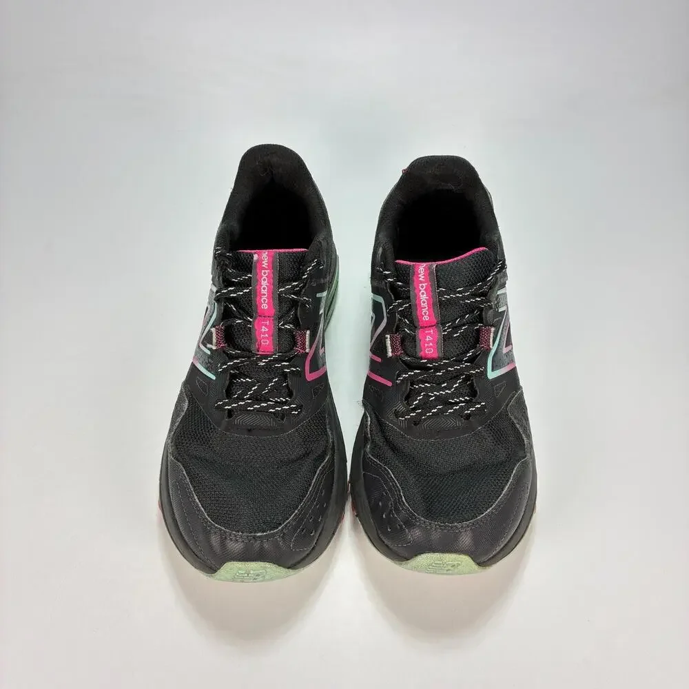 New Balance 410 V8 Black Bright Pink Trail Running Shoes WT410LC8 Womens Size 10